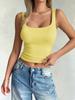 Diyun Transfronterizo Estilo Y2K Europeo y Americano Sexy Color Sólido Chaleco Camiseta de Verano Ropa para Mujer Primavera y Verano 2025 Estación Independiente de Amazon