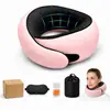 Almohada Popular con Espuma Viscoelástica en Forma de U Transfronteriza, Almohada de Viaje para el Cuello, Portátil y Plegable, Adecuada para Siestas en Avión y Soporte Cervical