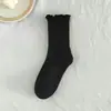 Almacén Frontal del Rayo Aa Calcetines Meituan Cómodos y Sencillos Versátiles de Color Puro Negro y Blanco Empaquetados Individualmente