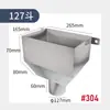 Embudo de Lluvia de Acero Inoxidable 304, Colector de Agua de Tubería de Drenaje Engrosada, Embudo de Acumulación de Agua de Pared, Embudo de Drenaje Cuadrado 201