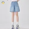 26XKZ626 Shorts de Mezclilla para Niña 2026 Verano Nuevo Estilo Niñas Delgados Medianos y Grandes Niños Estilo Coreano Pantalones Sueltos