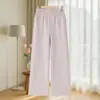 Pantalones de pierna ancha de alta gama para mujeres de mediana edad, estilo primavera y otoño, holgados y con caída, pantalones mom ligeramente anchos, pantalones de otoño e invierno con forro polar y engrosados