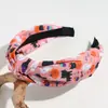 Moda Nova Transfronteiriça Halloween Caveira Cabeça de Abóbora Headband Fantasma Gato Preto Tecido Headband Larga com Nó Acessórios de Cabelo Lote