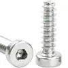 Tornillo Autorroscante de Acero Inoxidable 201 con Cabeza Cilíndrica Cabeza Delgada Hexagonal Cola Plana Tornillo Autorroscante con Cabeza de Copa Cola Fresada M3M4M5