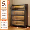 Estantería para el Hogar con Puertas de Cristal, Librería, Vitrina, Armario de Almacenamiento Integrado para Sala de Estar y Dormitorio, Morado