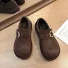 Sapatos de algodão com sola grossa e fleece, bolsa Rad retrô, quentes e bonitos 2026 Mules, sapatos de salto sem cadarço, inverno
