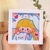 Enfeites de Pintura de Diamante, Adesivos de Desenho Animado DIY Fofos Feitos à Mão, Porta-Retratos de Acrílico, Pinturas Decorativas, Decorações para Quarto e Sala de Estar no Atacado