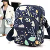 Bolso bandolera para mujer, moderno, de nailon estampado, pequeño bolso cuadrado para teléfono móvil, bolso de hombro para madre de mediana edad y anciana, monedero para llaves y monedas