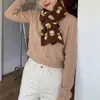 Bufanda Nueva de Otoño e Invierno para Mujer Estilo Coreano de Invierno Versátil de Lana Tejida Estudiante Niña Linda Bufanda Larga de Gama Alta