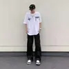 Calça Skinny Retro Masculina e Feminina High Street Primavera e Verão 2024 Retro Design Versátil Casual Perna Reta Pequena Calça com Barra Dobrada