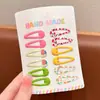 Pinzas de Colores Ovaladas para el Cabello de Niñas, Pinzas BB para Flequillo y Cabello Fino, Pinzas para el Pelo de Bebé Lindas de Cuadros de Gota de Agua