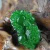 Xinjiang Material Mongólia Exterior Jaspe Guanyin Buda Pingente Verde Espinafre Jade Hetian Jade Verde Pingente Barraca Jianghu Pingente de Jade