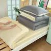 Juego de ropa de cama individual de tres piezas para dormitorio universitario de algodón, completo con edredón, relleno de edredón, funda de edredón de algodón puro y juego de sábanas de seis piezas
