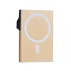 Suministro Directo de Amazon Portatarjetas Metálico Bloqueador Rfid Caja de Tarjetas de Aleación de Aluminio Magsafe Succión Magnética para iPhone