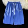 Shorts waffle para hombre, marca de moda de verano, shorts delgados, holgados, combinan con todo, talla extra, deportivos casuales