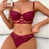 Sutiã push-up sexy da moda europeia e americana, sutiã feminino fino e grosso com alça cruzada e tamanho grande