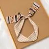 Bufanda fina estrecha pequeña de seda de verano bufanda de cinta para mujer cinta para el pelo cinta para atar bolsa accesorios bufanda decorativa trenzada para el pelo