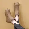 Botas de Neve Femininas Estilo Western Versátil 2024 Novidades Explosivas Inverno Nordeste Sapatos de Algodão Engrossados Quentes Solado Espesso Botas com Salto