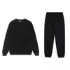 Moletom esportivo de marca A de alta qualidade, refletivo, cor sólida, com zíper de ¼, gola alta, para outono e inverno, conjunto de moletom masculino solto