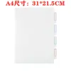 Set de archivos A4 de plástico color macarrón, carpeta multipágina, inserto transparente, set de clasificación de papel para estudiantes, carpeta de almacenamiento