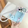 Lanyard para teléfono, estilo cruzado, diseño colorido inspirado en la dopamina, correa larga ajustable para funda de teléfono, cordón de seguridad antirrobo para teléfono