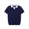 Camisa Polo Transpirable de Verano para Hombre, Bloques de Color, Moderna, con Cuello en V, Textura Jacquard, Camiseta de Punto de Manga Corta Ajustada