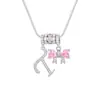 Collar con Letras Dopamina Popular Transfronterizo Set de Tres Piezas con Accesorios de Lazo, Elegante y Versátil Set de Collares con Letras