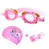 Gafas de natación para niños con diseño de dibujos animados, gafas de natación, gorro de natación, pinza para la nariz con tapones para los oídos 4700