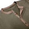 Camiseta de manga corta con cuello Henry para hombre, verano 2024, europea y americana, camiseta básica para hombre de comercio exterior, camiseta con combinación de colores de Amazon
