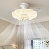 Luminária Ventilador Invisível Quarto Principal Estilo Creme Quente 2025 Novo Criativo Flor Quarto Infantil Lâmpada Espectro Completo