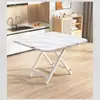 Mesa de Comedor Apilable para Uso Doméstico, Mesa de Comedor Sencilla, Mesa Portátil para Exteriores para Montar Puestos, Mesa y Sillas Apilables para Apartamentos de Alquiler, Mesa Cuadrada Pequeña