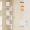 Estantería de Esquina Transfronteriza para Sala de Estar y Dormitorio, Organizador de Esquina Montado en Pared con Diseño de Múltiples Niveles y Estante de Almacenamiento Decorativo