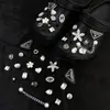 Charms para sapato Croc DIY corrente de pulseira de flor de pérola tridimensional flor de sapato estilo balé removível acessório de sapato decoração
