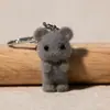 Chaveiro de Camurça Pequeno Fada Rato Fofo Mini Animal Pequeno Tridimensional Decoração Pendente Acessórios para Bolsa de Casal