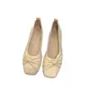 Elegantes bailarinas de piel suave y suela blanda estilo francés para mujer, nueva colección otoño 2026, zapatos planos para combinar con faldas, cómodos zapatos para mamá, zapatos para abuela