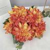 Dália de 7 Cabeças Flor Artificial Flor Artificial Produto Acabado Noivado DIY Decoração de Sala de Estar Enfeites Buquê de Seda Ponto de Venda Atacado