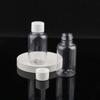 Botella sellada de plástico transparente PET de 80 ml para loción, muestra líquida subenvasada, productos para el cuidado de la piel, botella de champú subenvasada