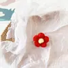 Broche de Flor Fofo Flor de Lã Tricotada Pinos Joias Roupas Bolsa Flor Pom Pom Pingente Corsage Acessórios