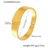 Pulseira de Fivela Triângulo com Rebite em Aço Inoxidável, Conjunto de Pulseiras Largas Exageradas Estilo Ins, Banhado a Ouro 18K Real, Joias Europeias e Americanas