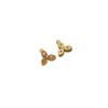 Colgante de corazón de melocotón liso chapado en oro de acero inoxidable con agujero para bricolaje, accesorios de collar y pulsera de moda europea y americana