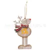 Colgante de árbol de Navidad contrachapado colgante decorativo corte láser accesorios de árbol de Navidad estilo rústico colgante envejecido