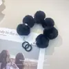Cadena de Teléfono de Piel de Conejo de Moda Colgante de Bolso de Felpa Decoración para Funda de Teléfono Cadena Anti-Caída Perla Otoño Invierno