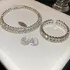 Collar de Borlas de Pedrería Ultra Brillante Europeo y Americano con Perlas, Cadena para Clavícula de Nicho de Lujo Ligero, Accesorio de Fiesta de Alta Gama a la Moda