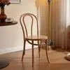Conjunto de cadeiras de jantar em madeira maciça cadeira vintage cadeira de restaurante americano francês com encosto casa comercial cadeira de rattan trançado de rattan