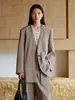 Elegante Blazer de Solapa en V para Mujer para el Trabajo, Novedad Otoño 2026, Elegante Traje de Manga Larga Holgado Adelgazante