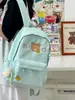 Mochila fresca de verano rosa melocotón con lunares, estilo ins coreano, estilo chica suave, mochila pequeña para estudiantes y salidas