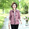 Nueva colección de primavera y otoño: Tops elegantes y de moda para madres, con cuello de solapa, estilo chaqueta corta y corte holgado que estiliza, adecuados para mujeres de mediana edad y mayores