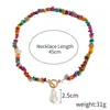 Comércio Exterior Transfronteiriço Colares Europeus e Americanos Colar Bohemian de Pedras Coloridas Ins Colar Feminino de Pedra Natural Joias de Verão