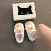 Lindas Pantuflas de Peluche de Cerdo con Lazo para Niñas, Otoño/Invierno 2026, Pantuflas de Algodón de Peluche Cerradas en la Punta, Antideslizantes, Suela Suave para el Hogar