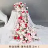 Decoraciones de boda de cascada de rosas, flores de cascada de seda para mesa de hotel, flores artificiales, arreglos florales, cascada de flores para cumpleaños